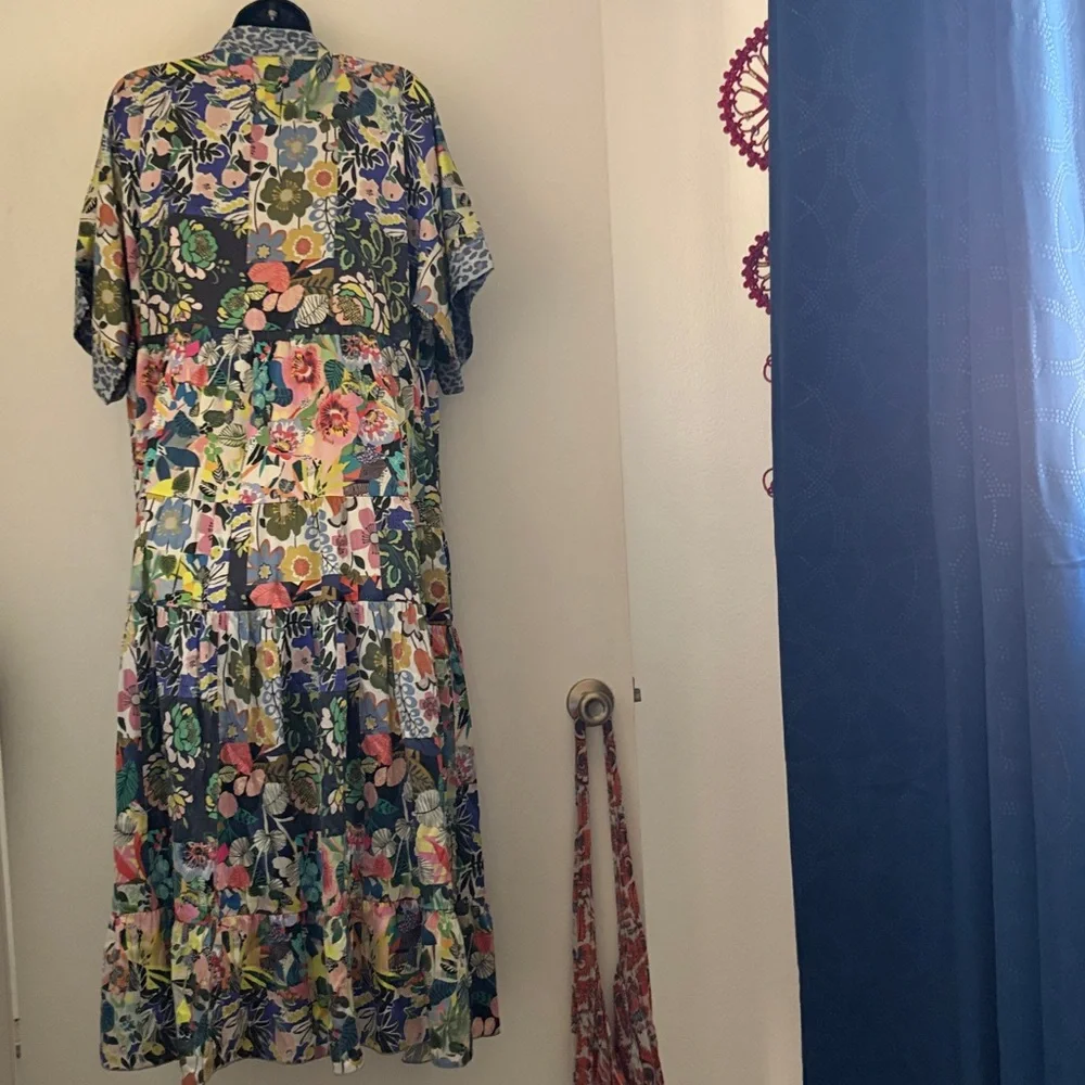 Johnny Was Chelsea Garden Silk Kimono Dress - Picture 7 of 9
